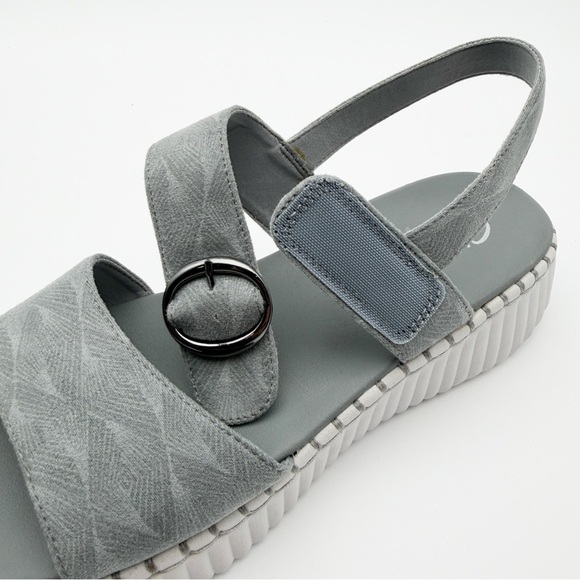 Skechers Wilshire BLVD Illusion of Love Foam Wedge Slingback Sandal Gray 11 NEW - Picture 13 of 16
